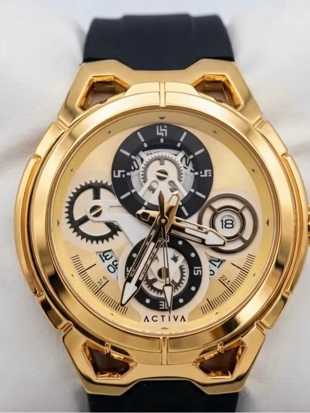 Activa DRIFT x Invicta Skeleton Gold Luxe Edition! 24K Gold & Black Casual Watch